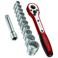 Teng Tools Teng 12 Piece 1/2" Drive Metric Socket Set