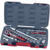 Teng Tools Teng T1272 1/4" & 1/2" Drive 6 & 12 Point Metric Socket Set 72 Piece
