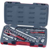 Teng Tools Teng T1272 1/4" & 1/2" Drive 6 & 12 Point Metric Socket Set 72 Piece