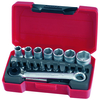 Teng Tools Teng T1420 20 Piece 1/4" Drive Metric Socket & Bit Set