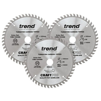 Trend Trend 160mm 48T Circular Saw Blade Triple Pack