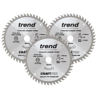 Trend Trend 165mm 48 Tooth Circular Saw Blade Triple Pack