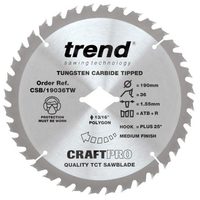 Trend Trend 190mm 36T Craft Circular Saw Blade for DeWalt Wormdrive