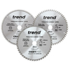 Trend Trend 250mm Triple Pack Circular Saw Blades with 48T,  60T and 84T