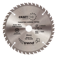 Trend Trend CSB/16540T Craft Saw Blade 165x20mm 40T