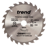 Trend Trend CSB/23024 Craft Saw Blade 230x30mm 24T