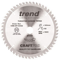 Trend Trend CSB/AP16052 160mm Diameter x 20mm Bore Circular Saw Blade