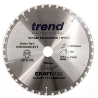 Trend Trend CSB/CC25440T Craft Saw Blade 254x30mm 40T