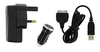 B-Tech Kit Apple 30pin 3in1 Mains In Car USB Charger