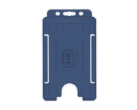BioBadge Dark Blue Open Faced Holders,  Portrait - Pack 100