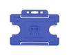 BioBadge Mid Blue Open Faced Holders Landscape - Pack of 100
