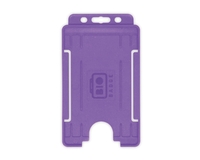 BioBadge Purple Open Faced Holders,  Portrait - Pack of 100