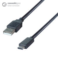 connektgear 2m USB Charge and Sync Connector Cable A Male to Type C Ma