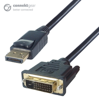 connektgear 3m DisplayPort to DVI-D Connector Cable - Male to Male Gol