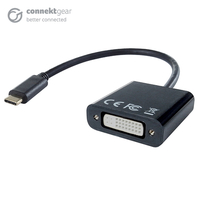connektgear USB 3.1 Type C to DVI-I Active Adapter - Male to Female -
