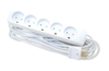 E-Line Stikd'se 5R Hvid M/J 5 Meter
