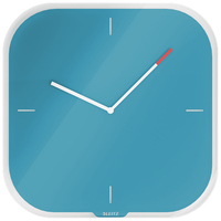 Esselte 90170061 - Quartz wall clock - Square - Blue - Glass - Adults