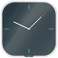 Esselte 90170089 - Quartz wall clock - Square - Black - Glass - Adults