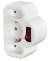Hama 00108846 power plug adapter Type F Universal White