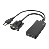 Hama 00200342 video cable adapter 0.15 m USB Type-A + VGA (D-Sub) HDMI