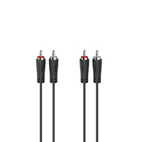 Hama 00205093 audio cable 5 m 2 x RCA Black