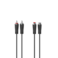 Hama 00205094 audio cable 3 m 2 x RCA Black