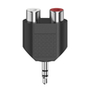 Hama 00205187 cable gender changer 3.5mm 2 x RCA Black,  Silver