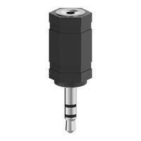 Hama 00205199 cable gender changer 2.5mm 3.5mm Black,  Silver