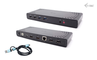i-tec USB 3.0 / USB-C / Thunderbolt Dual Display Docking Station + Pow