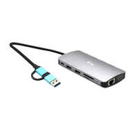 i-tec USB 3.0 USB-C/Thunderbolt 3x Display Metal Nano Dock with LAN +