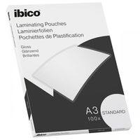 Ibico Basics A3 Gloss Laminating Pouches Standard - Pack of 100