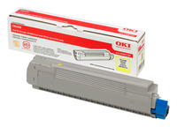 OKI 43487709 Toner yellow,  6K pages/5% for OKI C 8600