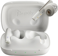 POLY Voyager Free 60 UC M White Sand Earbuds +BT700 USB-C Adapter +Bas