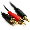TARGET 3.5mm (M) Stereo Jack to 2 x RCA Plug (M + M) 2m Black OEM Cabl