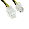 TARGET 4-Pin ATX (M) to 4-Pin ATX (F) 0.28m Black and Yellow OEM Inter