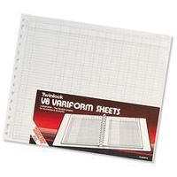 Twinlock V8 Variform 24 Column Cash Sheets (Pack 75) 75985