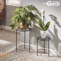 Garden Gear Flower Stand ? 2 Pack Black