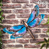 Garden Gear Metal and Glass Dragonfly Wall Art