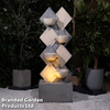 Serenity Square Wall with Four Bowl Cascading Water Feature