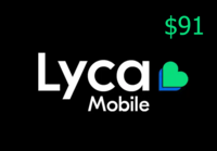 Lyca Mobile $91 Mobile Top-up US
