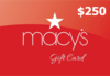 Macys $250 Gift Card US