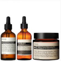 Aesop Lucent Concentrate,  Triple C Balancing Gel and Parsley Seed Serum Bundle (Worth £225.00)