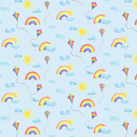Albany Wallpaper Rainbows and Flying Kites 91022