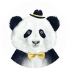 Anaglypta Mural Cuddly Panda Set of 3 panels 5529-R