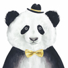 Anaglypta Mural Cuddly Panda Set of 4 panels 5529-4