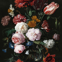 Anaglypta Mural Vase of Flowers Set of 4 panels 5466-4