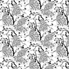Dupenny Wallpaper Peacock (B&W) - 10m PEACOCK (B&W)