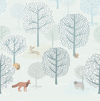 Eijffinger Mural Forest Animals 399116