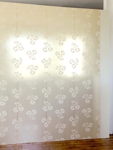Erica Wakerly Wallpapers Hibiscus Gold Cream,  HIB G/C