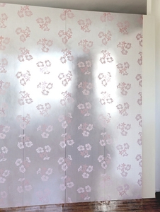 Erica Wakerly Wallpapers Hibiscus Pink Silver,  HIB P/S